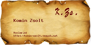 Komin Zsolt névjegykártya